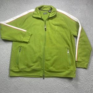 Grandpa‎ Sweater Mens Large Green Full Zip Jacket Zipped Pockets Olive